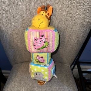 cracker barrel giraffe plush stacked blocks adorable very rare hard to find HTF